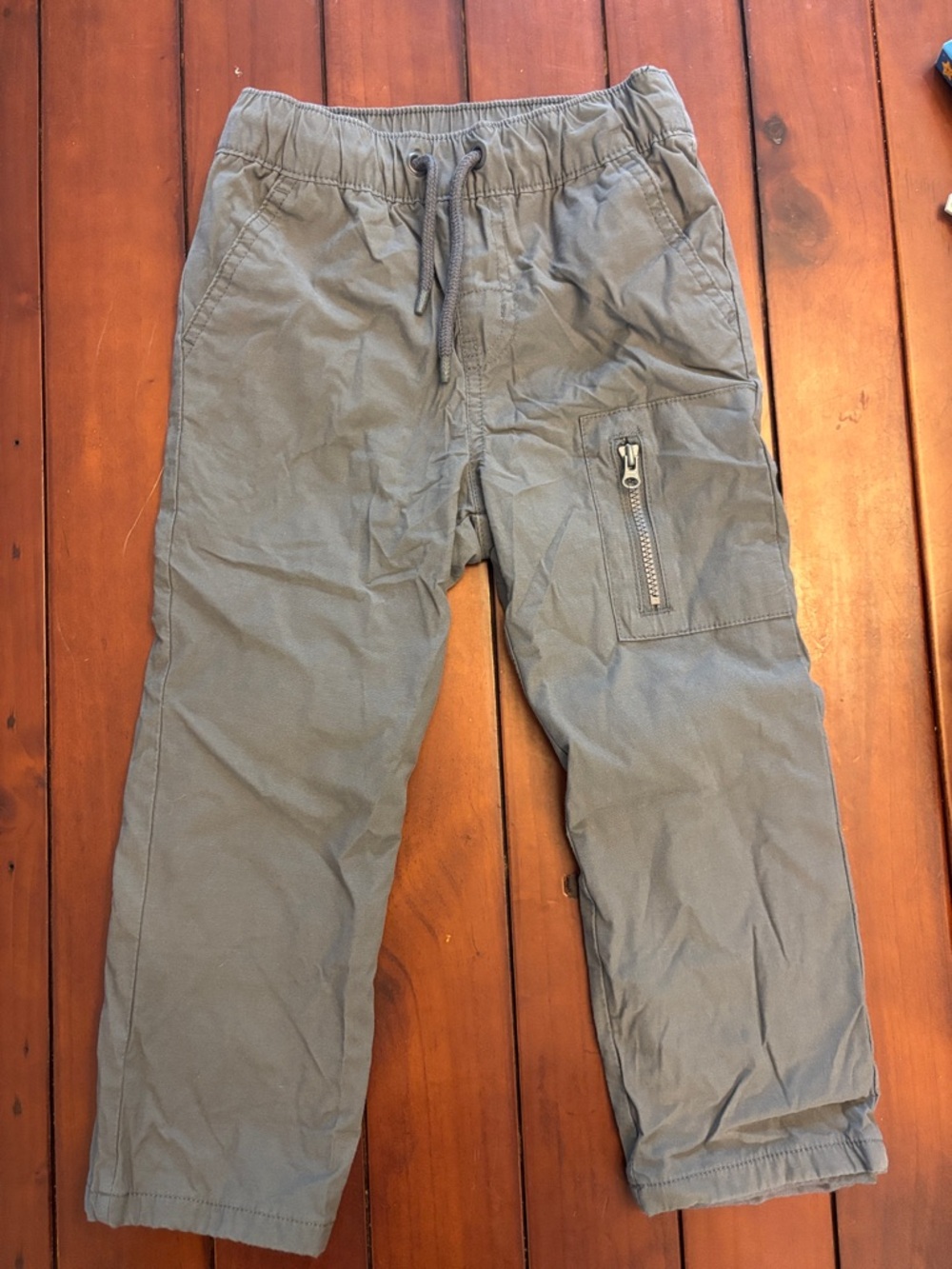Cat & Jack Boys Gray Drawstring Cargo Pants